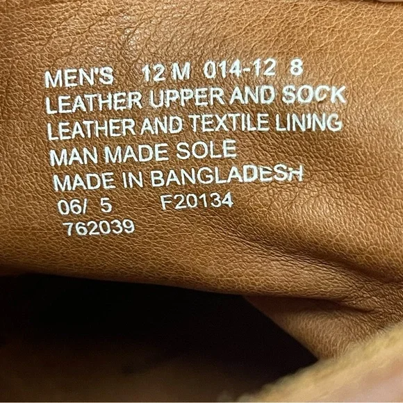 Stafford Brand Deacon Wingtip Brogue Boots Men's Leather Upper size 12 - Picture 6 of 7